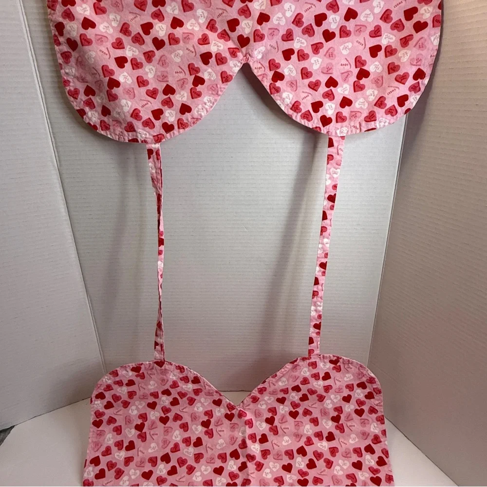 🆕 Handmade Reversible Heart Makeup 💄 Apron 💖 “Love Hearts” Design by Me 💖